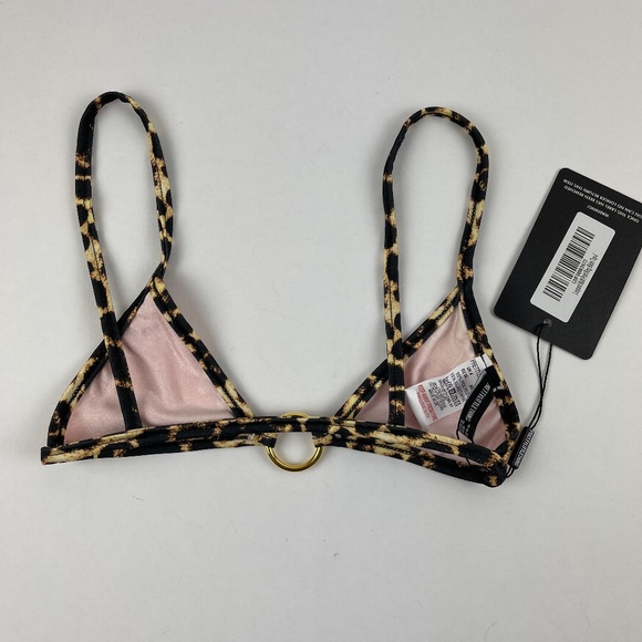 Pretty Little Thing Womens Bikini Top Leopard Sz 0 - Picture 6 of 8